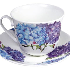 New Hydrangea Chatsworth Bfst Cup & Saucer (Box of 2)