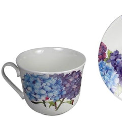 New Hydrangea Chatsworth Bfst Cup & Saucer (Box of 2)