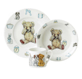 Teddy Time Blue Cup Plate & Bowl Set (Gift Box)