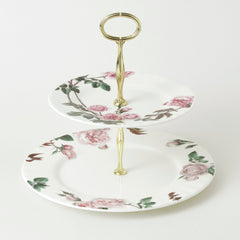 David Austen Roses 2 Tier Cakestand