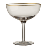 Gold Rim Transparent Champagne (Set of 6)