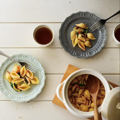 Pomponner Grey Dessert Plate