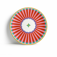 Circus Appetizer Plate Stripes (Set of 4)