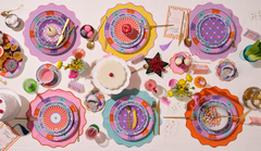 Circus Appetizer Plate Stripes (Set of 4)