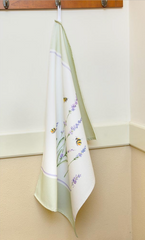 Bees With Lavender Tea Towel (Pack of 2)