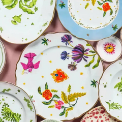 Floral Decal Platter