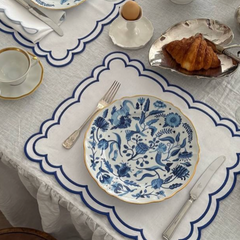 All over Blue Dinner plate