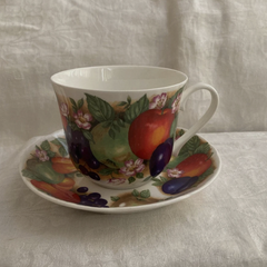 Orchard Fruits Chats Bfast Cup & Saucer (Box of 2)