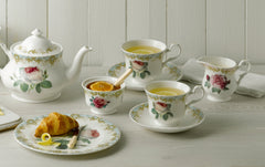 Vintage Rose Cake Plate