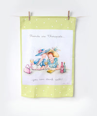 Berni Parker 'Friends are Therapists' Tea Towel (1Pack)