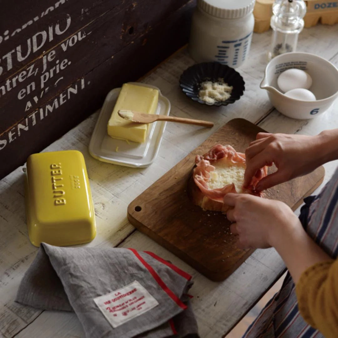 Arrondi Yellow Butter dish