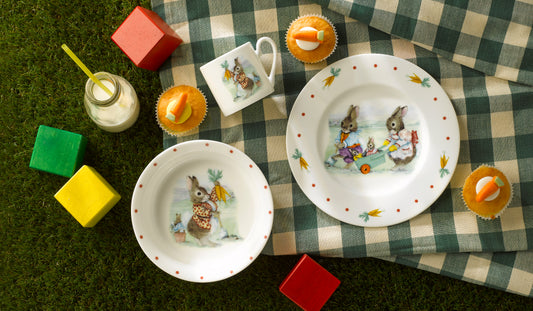 Bunnies Baby Cup Plate & Bowl X 1 Gift Box