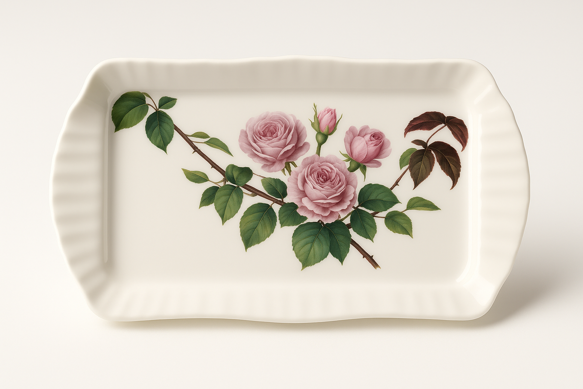 David Austen Roses Sandwich Tray