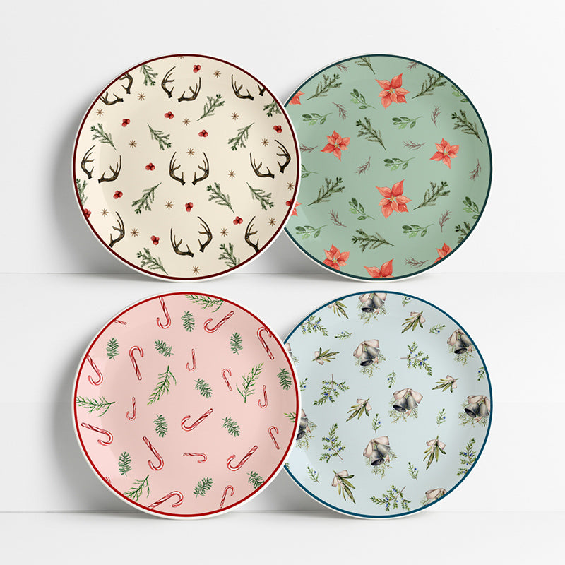 Holiday Dessert Plate (Set of 4 with gift box)