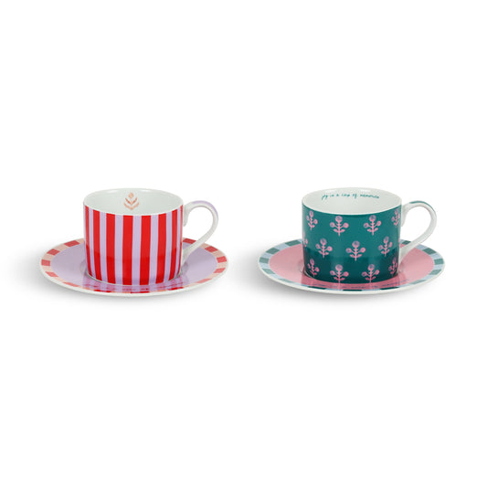 Joy Collection Tea Cups Set of 2 / Gift Box