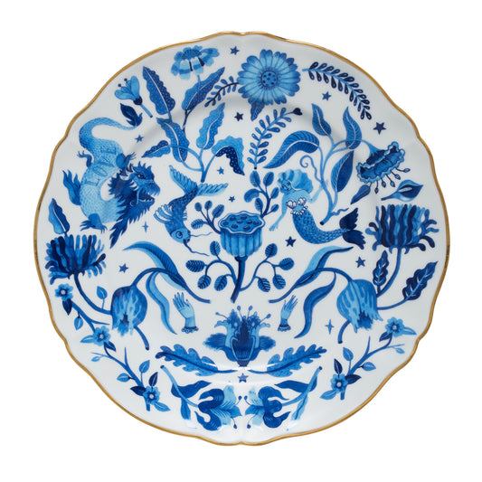 All over Blue Dinner plate