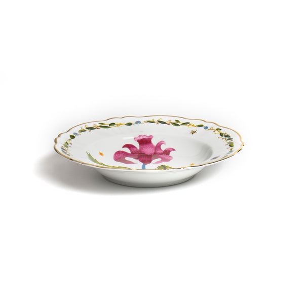 Pink Flower Deep Plate