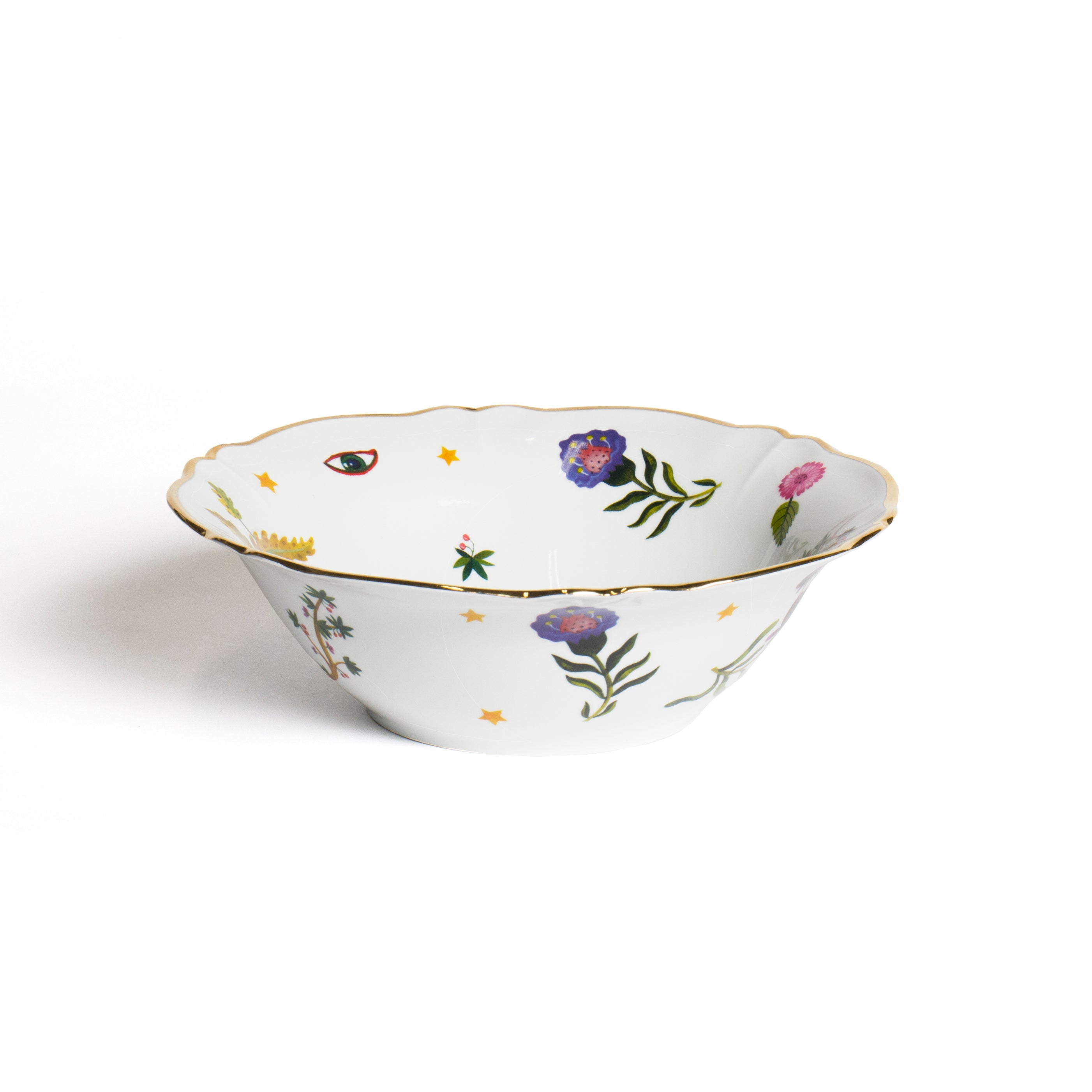 Floral decal Salad Bowl