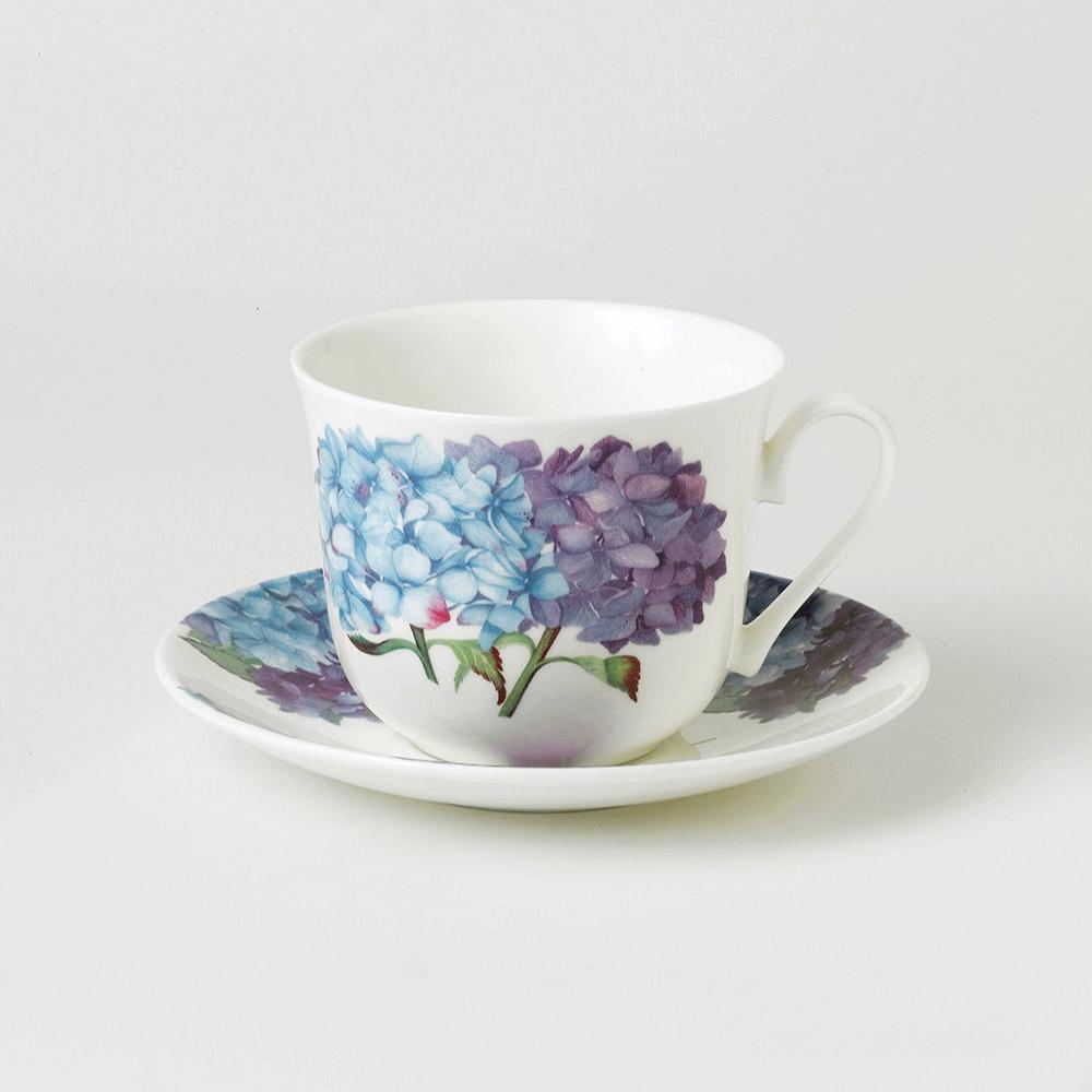 New Hydrangea Chatsworth Bfst Cup & Saucer (Box of 2)