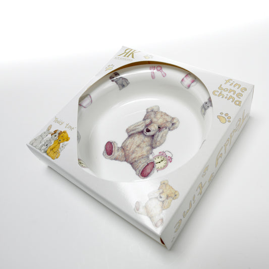 Teddy Time Pink Bowl (Gift Box)