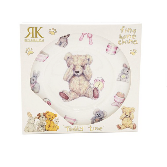 Teddy Time Pink Plate (Gift Box)