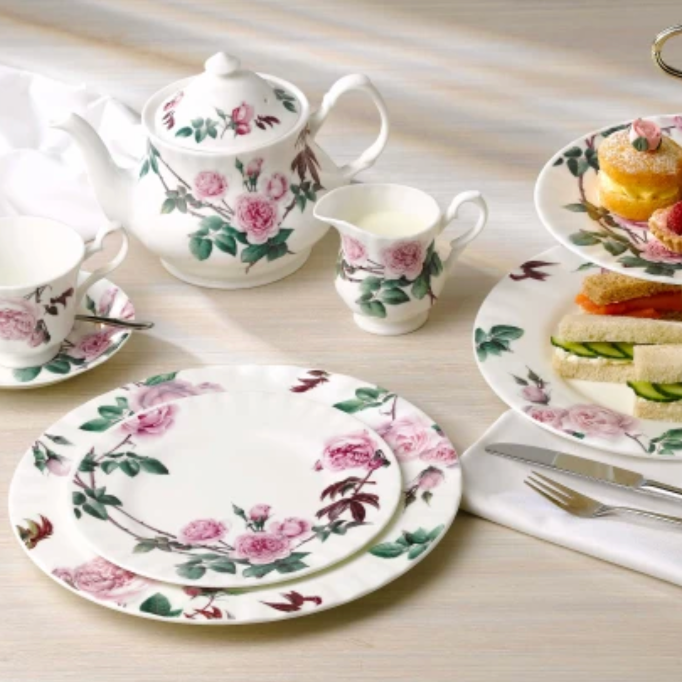 David Austen Roses Anne Teacup & Saucer (Box of 6)