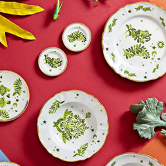 Floral Decal Deep Plate
