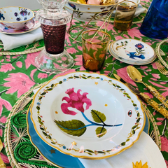 Pink Flower Deep Plate