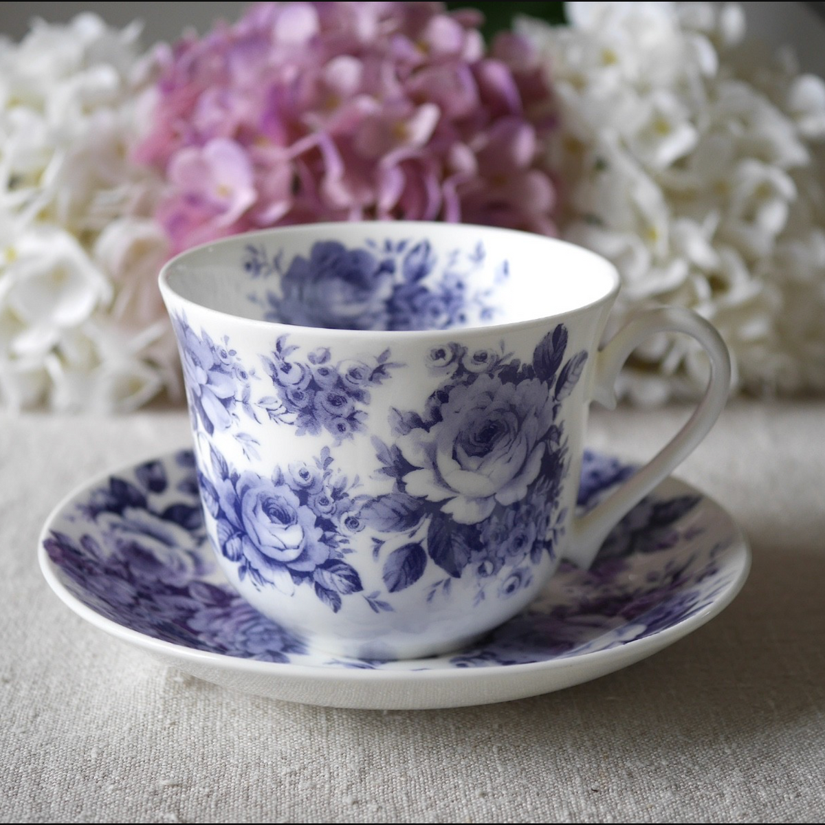 Blue Chintz Anne Tea Cup & Saucer (Box Of 6)