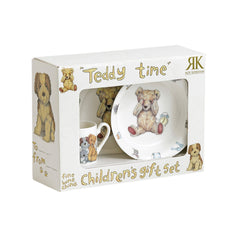 Teddy Time Pink Cup Plate & Bowl Set X 1 Gift Box