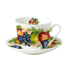 Orchard Fruits Chats Bfast Cup & Saucer (Box of 2)