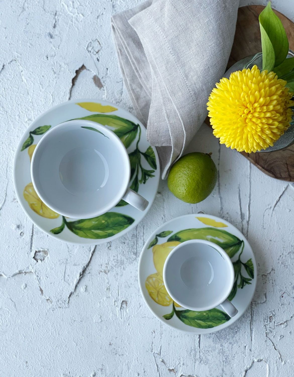 Citrus Porcelain Tea Cup (Gift Box Set of 2)