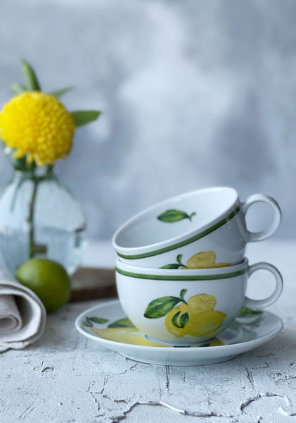 Citrus Porcelain Tea Cup (Gift Box Set of 2)