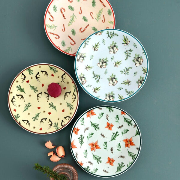 Holiday Dessert Plate (Set of 4 with gift box)