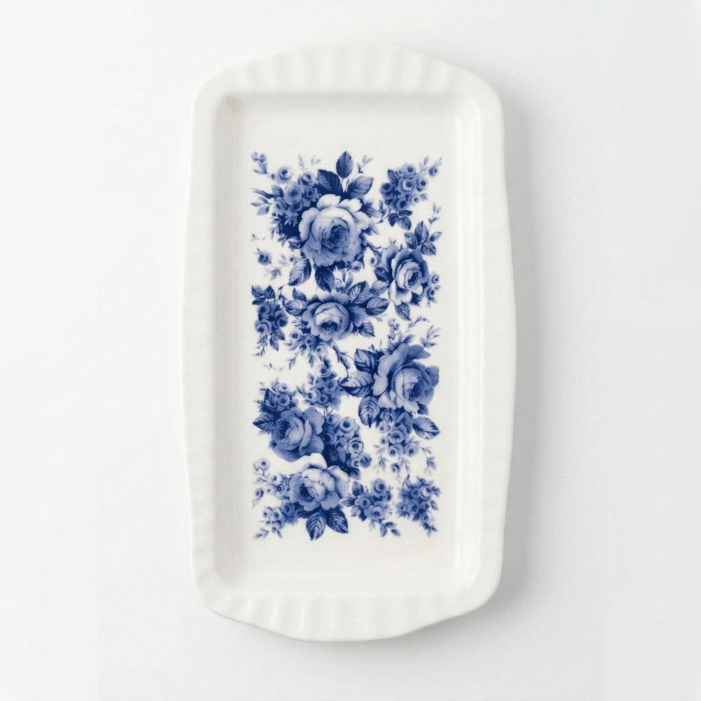Blue Chintz Sandwich Tray