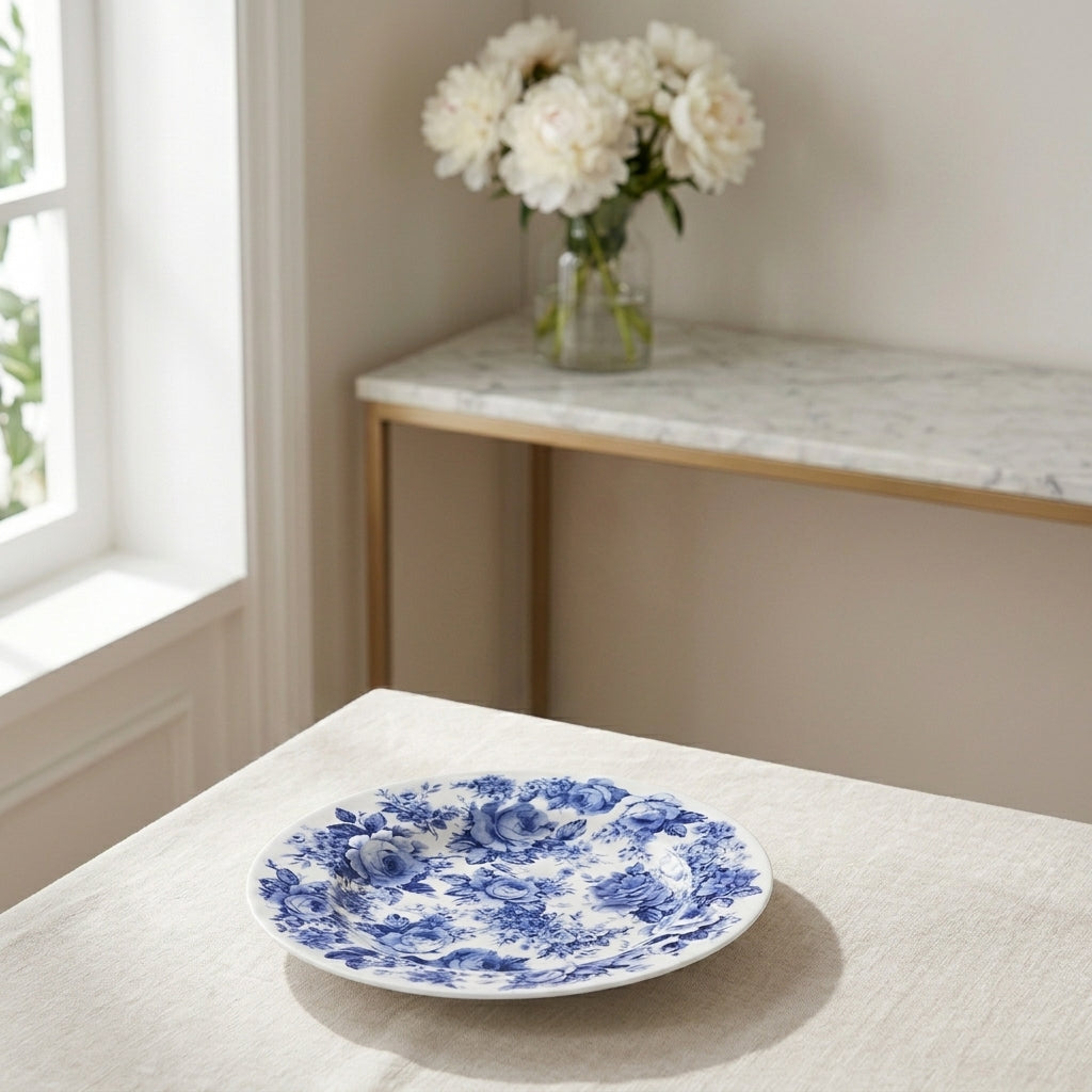 Blue Chintz Dessert Plate (Box Of 6)