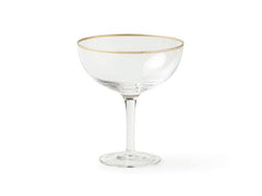 Gold Rim Transparent Champagne (Set of 6)